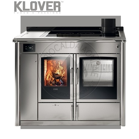 Cambiocaldaiaonline.it KLOVER Srl Klover termocucina a legna ALTEA GLASS (14,7kW MAX 22kW) Cod: ALT110top-329