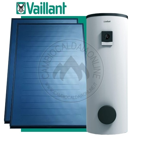 Cambiocaldaiaonline.it VAILLANT Vaillant Kit auroTHERM pro ACS 300 lt bollitore bivalente (pannelli 2 x VFK 125/3 + accessori) staffe e tubazioni solari escluse Cod: 0020223462-39