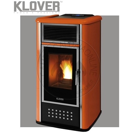Cambiocaldaiaonline.it KLOVER Srl Klover termostufa a pellet BELVEDERE 18 A-AV (18.4 kW) Cod: BV16-A-331