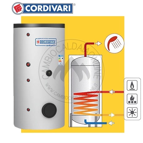 Cambiocaldaiaonline.it CORDIVARI Srl Cordivari BOLLY 1ST WB/WC da 150 a 1500 ERP (Vol da 147 lt a 1443 lt + Scamb da 0.6 mq a 3.8 mq) Cod: 310516232110-314