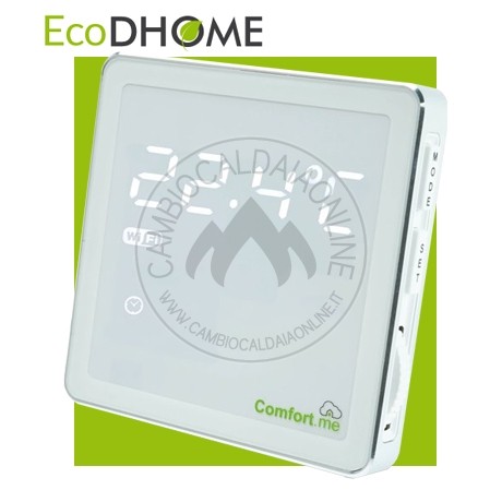 Cambiocaldaiaonline.it EcoDHOME Srl Cronotermostato Wi-Fi Comfort.me a parete con filo (incluso attuatore bordo caldaia) Cod: 01334500000-314