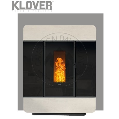 Cambiocaldaiaonline.it KLOVER Srl Klover termostufa a pellet DIVA SLIM (18,4kW) Cod: DSL-319