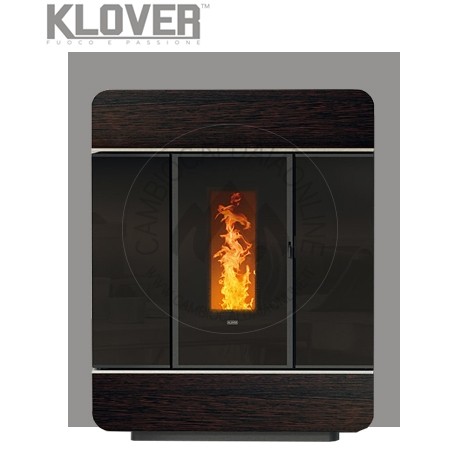 Cambiocaldaiaonline.it KLOVER Srl Klover termostufa a pellet DIVA SLIM WOOD (18,4kW) Cod: DSLW-320
