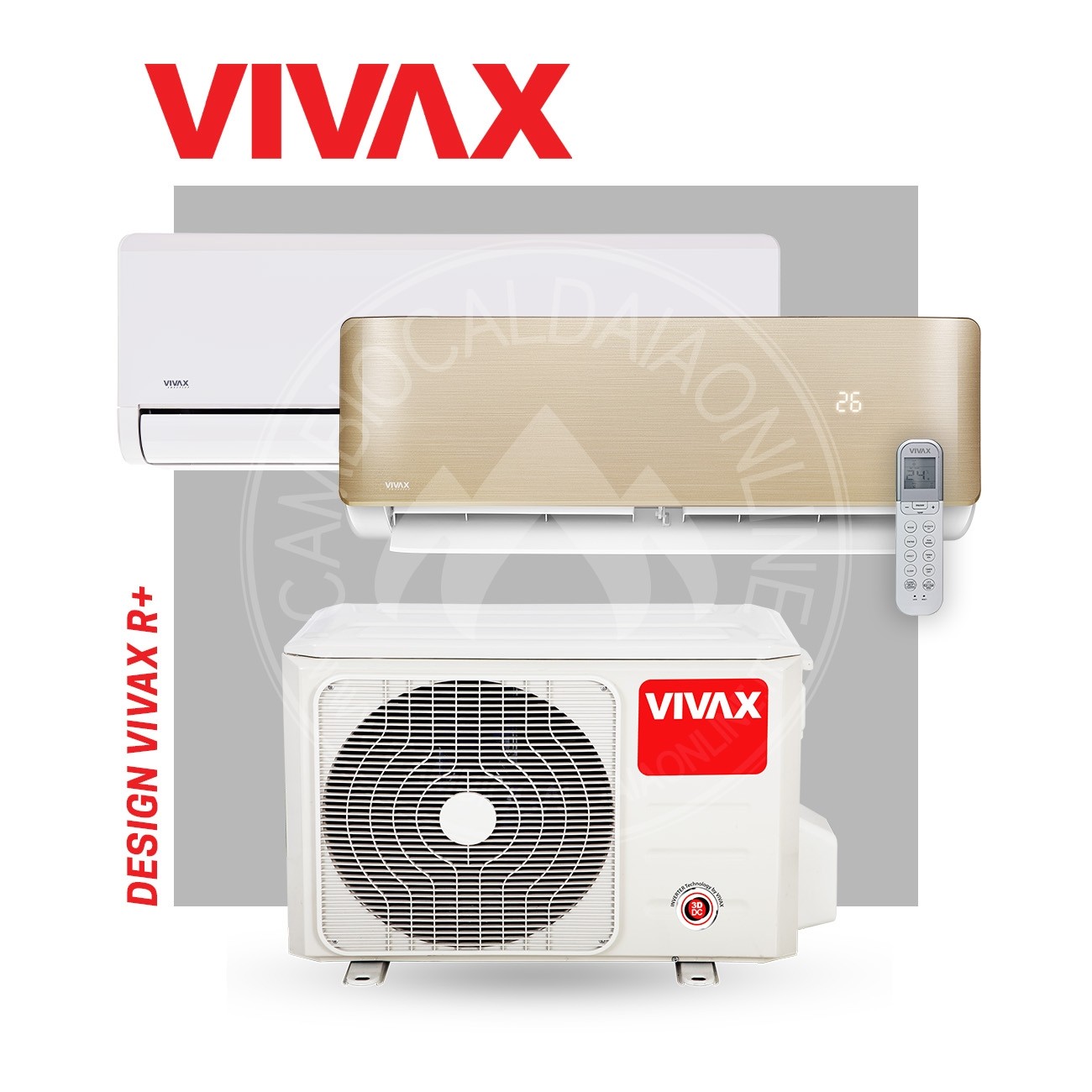 Cambiocaldaiaonline.it VIVAX VIVAX R+ DUAL 5.3kW interne 1x9000 Btu (GOLD) + 1x9000 Btu (WHITE) R32 Classe A++/A+ Cod: ACP18ACP09(2)-34