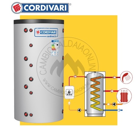 Cambiocaldaiaonline.it CORDIVARI Srl Cordivari ECO-COMBI 1 VB HE (Vol da 421 a 738 lt + H= da 1620 a 1870 D=750 / 950 mm) Cod: 327016231601-316