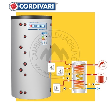 Cambiocaldaiaonline.it CORDIVARI Srl Cordivari ECO-COMBI 3 VB HE (Vol da 421 a 738 lt + H= da 1620 a 1870 D=750 / 950 mm) Cod: 327016231620-324