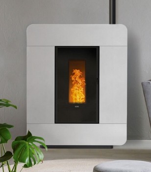 Cambiocaldaiaonline.it KLOVER Srl Klover termostufa a pellet DIVA GLOSS(18,4kW) Cod: DSLGA-320