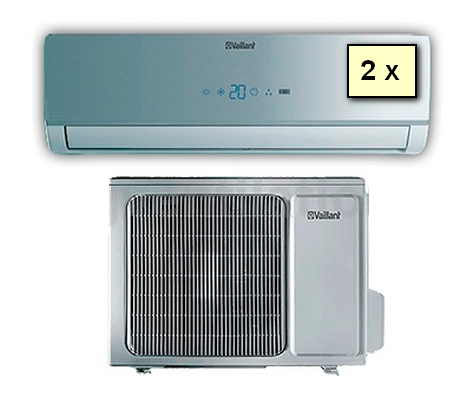 Cambiocaldaiaonline.it VAILLANT Vaillant Inverter MultiSplit Dual climaVAIR VAM 3-060 W2N (1x025 + 1x035) Cod: 0010015506+0010015423+0010015424-317