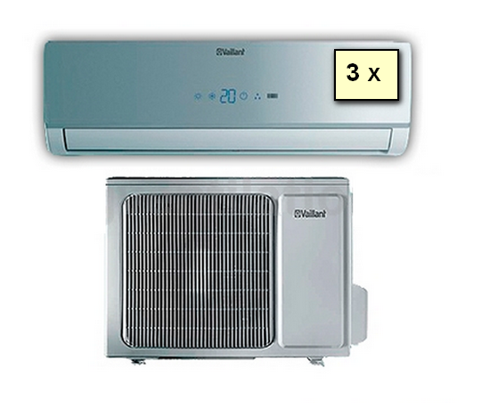 Cambiocaldaiaonline.it VAILLANT Vaillant Inverter MultiSplit Trial climaVAIR VAM 3-085 W3N (2x025 + 1x035) Cod: 0010015507+0010015423+0010015424-318