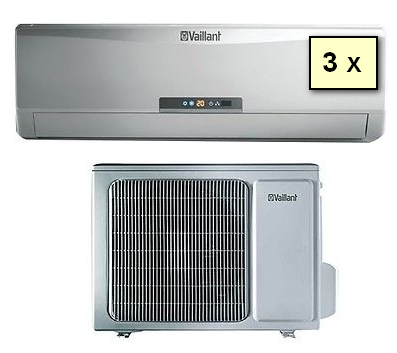 Cambiocaldaiaonline.it VAILLANT Vaillant Inverter Multisplit Trial climaVAIR VAM 6-085 W3N (2x025 + 1x035) Cod: 0010015056+0010015055(2)+0010014963-313