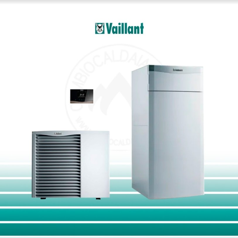 Cambiocaldaiaonline.it VAILLANT Vaillant SISTEMA IBRIDO 1 caldaia basamento con accumulo ACS + pdc monoblocco Cod: 001004004-311