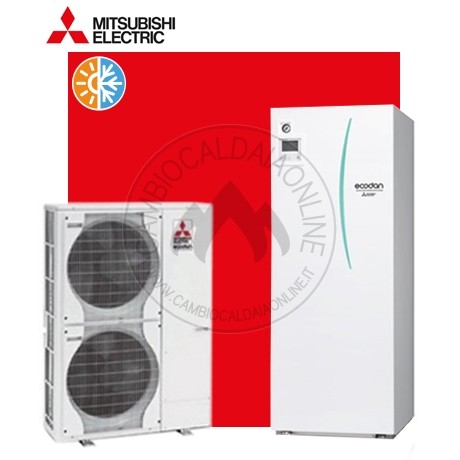 Cambiocaldaiaonline.it MITSUBISHI ELECTRIC MITSUBISHI sistema split ECODAN Medium ERST 20C-VM2C/PUHZ-SW 100VHA (u.est 2.52 kW elett + u.int 11.20 kW term + acs 200lt + Tmax 55°/-20°) CALDO and FREDDO + APP Cod: ERST20C-VM2C/PUHZ-SW100VHA-335