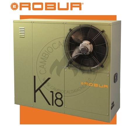 Cambiocaldaiaonline.it ROBUR SpA ROBUR K18 Hybridgas EASY 37/4 Sistema Ibrido caldaia a cond. c/acs accumulo + pdc ad assorbimento A++ (37.9kW Risc.to + 23.5kW sanitario + Tmax 80°C + Pompa HEff. + da esterno) Cod: FQC400011A-356