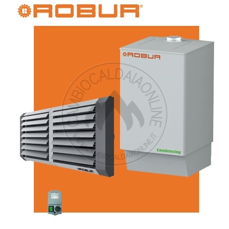 Cambiocaldaiaonline.it ROBUR SpA NOLEGGIO ROBUR Caldaria° TECH 55.1 MONO (Caldaia 55kW + Aerotermo 55kW modulante + h 7mt * 260mq * 1820mc) Cod: F1292D110-329