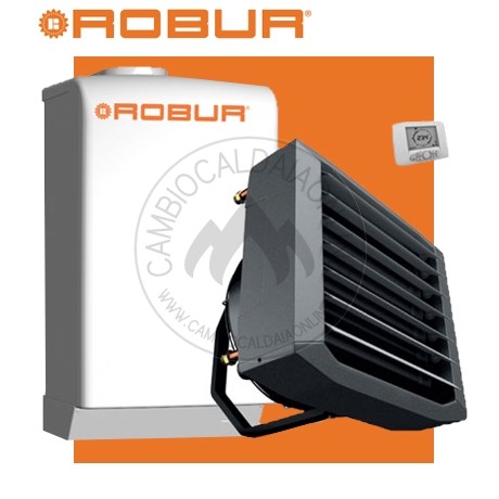 Cambiocaldaiaonline.it ROBUR SpA NOLEGGIO ROBUR Caldaria° 35 TECH PLUS (Caldaia 33kW + Aerotermo 35kW da 3.000 mc/h + h 7mt * 170mq * 1020mc) Cod: F1292P110-325