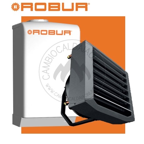 Cambiocaldaiaonline.it ROBUR SpA NOLEGGIO ROBUR Caldaria° 35 TECH SMART (Caldaia 33kW + Aerotermo 35kW da 3.000 mc/h + h 7mt * 170mq * 1020mc) Cod: F1292Q110-330