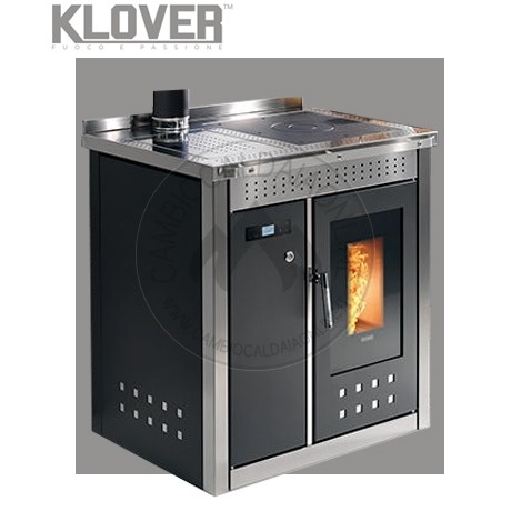 Cambiocaldaiaonline.it KLOVER Srl Klover Termocucina a Pellet SMART 80 INOX (22.6 kW) Cod: sm8-318