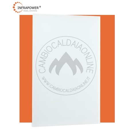 Cambiocaldaiaonline.it INFRAPOWER SUNSHINE 600 VETRO BIANCO pannello radiante da parete (600W Termici + Dimensione 60x90 cm) Cod: VCIR600GW-326