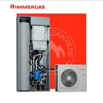 Cambiocaldaiaonline.it IMMERGAS IMMERGAS TRIO MONO V2 SISTEMA PLUS pompa di calore monoblocco 6kW + caldaia (12-24-32-tera24kW) + gruppo idronico e kit per abbinamento Cod:-3.0278-32