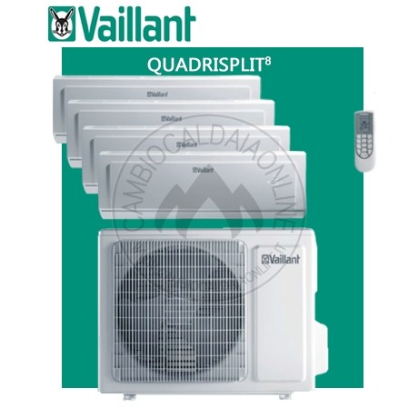 Cambiocaldaiaonline.it VAILLANT Vaillant climaVAIR plus VAM 8 QuadriSplit (kW raff 8.00 + kW risc 9.50) R32 Classe A++ Cod: 0010022660-38