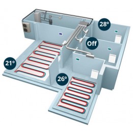Cambiocaldaiaonline.it AIRZONE Impianto zonificato Pack Radiant per bilocale classe A-B 70-85 mq + riscald.to elettrico a pavimento (3.85 kW termici + 1.93 kw/h elettrico) Cod: AIRZONE + GRID-20
