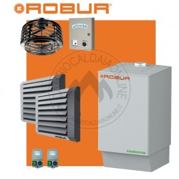 Cambiocaldaiaonline.it NOLEGGIO ROBUR Caldaria° TECH 55.1 DUAL (Caldaia 55kW + 2 Aerotermi 35kW + Miscelatore 10.000 mc/h + h 7mt * 260mq * 1820mc) Cod: F1292E110+E 3M-20