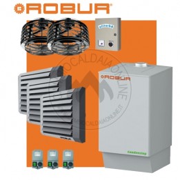 Cambiocaldaiaonline.it NOLEGGIO ROBUR Caldaria° TECH 100.1 TRIAL (Caldaia 99.8kW + 3 Aerotermi 35kW + Miscelatore 10.000 mc/h + 7mt * 480mq * 3360mc) Cod: F1292H110+E 3M-20