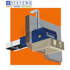 SYSTEMA Riscaldamento a Nastri Radianti OHA-RHE 100 - 200 (2 linee x 150 kW/cad - 70 mt/cad - H 9 mt * 2000 mq)     