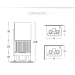 Cambiocaldaiaonline.it PIROS by MA-FER PIROS Termocamino a Legna CALORBLOC SMALL ANGOLO (14kW risc. + 300 mc riscaldabile + Fumi Ø 200 mm) Misure L740 x P550 x HVetro 530 mm Cod: MA-12-50-10-040